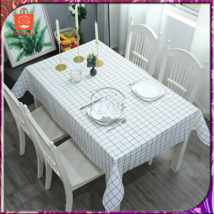ผ้าปูโต๊ะ ผ้าปูโต๊ะกันน้ำ ผ้าคลุมโต๊ะ ผ้าปูโต๊ะลายตาราง วัสดุ PEVA สี่เหลี่ยม ลายตาราง กันน้ำและกันเปื้อน ทำความสะอาดง่าย มี 5 สี