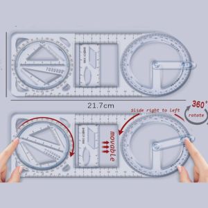 WAPKTY  School Office Supplies Gift Students Ruler Geometric Drawing Learning Measuring Tool Protractor