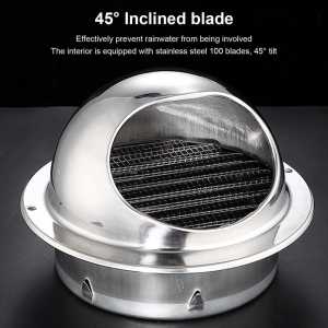 Exterior wall air outlet 304 stainless steel air cap anti-wind cover cooking range ventilation opening breathable cap exhaust opening exhaust hood