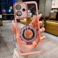 Realme 14T 5G lấp lánh kim tuyến giá đỡ từ tính Vỏ điện thoại Cho Realme 14T 14 Realme14T Realme14 T 5G 2025 Đầy Đủ Ống Kính Máy Ảnh màng bảo vệ Trong Suốt Bìa Với Vòng nhẫn đeo tay. 