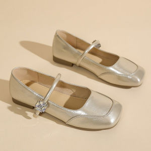 Single Shoe Rubber PU Low-top Shoes with Velcro Low Heel ( Less 3cm) Shallow Round Toe Block Heel