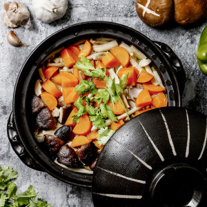 OMK 900ML Japanese Style Casserole Set With Cover Ceramic Pot Tableware Casserole Set With Cover Casserole Set 土锅