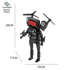 FENAFE【💓️️BEST💓】Skibidi Toilet TRI TITAN Cameraman/Titan Model Building Blocks Mainan Edukasi/Titan TV Man/Titan Cameraman/Titan Speakerman Skibidi Toilet Cameramen