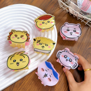 A4QUT Shiisaa กิ๊ปติดผม acetate chiikawa Rakko ฮูดดี้ Hachiware usagi กิ๊บติดผม ประณีตประณีตประณีต กรดอะซิติก คลิปปูโมโมนา อุปกรณ์จัดแต่งทรงผม