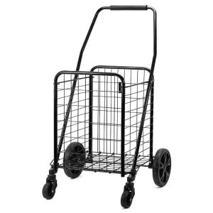 Large Size Giken Heavy Duty Shopping Foldable Trolley Cart - Big enough for weekly grocery shopping and better lasting bearing wheels - Singapore Local Stocks