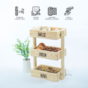 Rak bawang 3 susun / rak bawang estetik