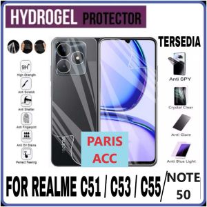 REALME NOTE 50 C53 C55 C51 HYDROGEL FULLSET DEPAN BELAKANG ANTI GORES JELLY - Clear FRONT AND BACK SCREEN PROTECT LAYAR BELAKANG
