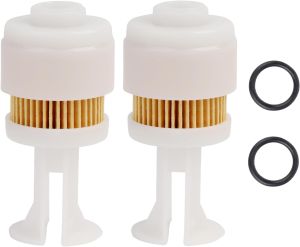 2 Pcs 879885Q Inline Fuel Filter 5/16" Compatible with Mercury Mariner 4-Stroke Outboards Fit 40 50 60 HP 4 Stroke EFI 75-115 135-300HP Verado Replace Sierra 18-7718 35-879885T 35-879885Q 35-879885K