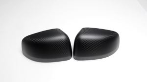 Cornerr 2Pcs Carbon Fiber For Dodge Durango 2011-2023 Stick-On Mirror Cap Exterior Rear Side Wing Rearview Frame Cover Trim Accessories Q9Z6P