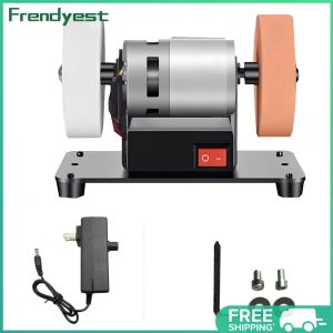COD [Free Shipping] Mini Bench Grinder 7 Inch Electric Sander with Variable Speed for Metal Wood and Stone Grinding