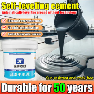 Upgrade 10 in 1 Self-Leveling Cement Self-Leveling Water-Based Epoxy Floor Paint Outdoor Indoor Cement Floor Renovation Suitable For Warehouse Workshop Garage Office Gym Factory Playground