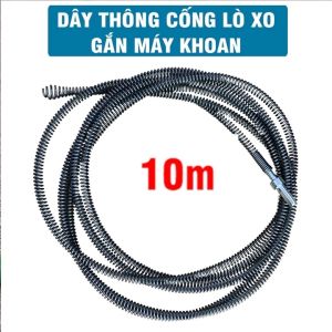 Dây thông cống lò xo gắn máy khoan – Giải pháp thông tắc nhanh chóng hiệu quả tiết kiệm
