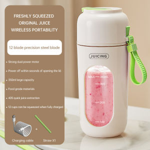 Portable Blender 350ml - 18000 RPM 3000mAh Battery10-15 Cups per Charge Auto Clean Travel Leak-Proof Cafe Quality Smoothie Maker