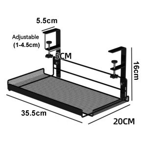 Under Desk Cable Organizer Under The Table Wire Management Rack 35/40/58cm No Drill Carbon Steel Desk Cable Organizers
