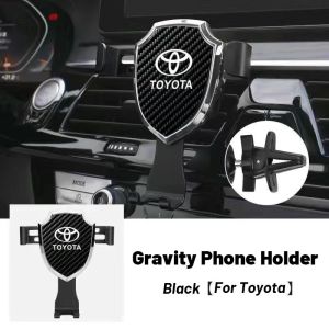 High Quality Car Phone Holder Car Cellphone Holder Car Air Vent Mount Stand No Magnetic Mobile Holder Gravity Bracket for Toyotaraize Vios Fortuner Innova Corolla Altis Hiace Avanza Land Cruiser Hilux Camry Wigo RAV4 Revo Corolla Yaris Previa