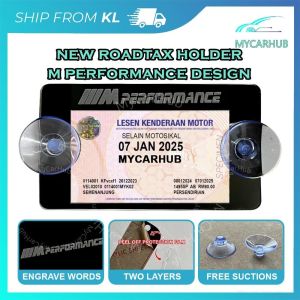 BMW M-Performance 2 Layers Acrylic Roadtax Holder Small Size With Suction Cup Toyota Honda Nissan Audi Mercedes Benz Kia Hyundai