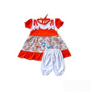 Baju Bayi Perempuan Model Dress 3-15 Bulan Bordir Pakaian Bayi Cewek Set Celana Dalam