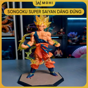 Mô hình Dragon Ball SonGoku super Saiyan siêu đẹp có hiệu ứng effect – Cao 17cm – Nặng: 500gram – Dragon Ball