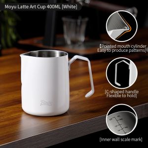 BINCOO Coffee Latte Cup Stainless Steel Milk Frothing Pitcher 400ML/600ML