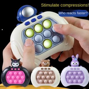 EAURA Nezha Điện tử Pop trò chơi đẩy Kuromi Doraemon Máy chơi game đẩy nhanh Trò chơi đẩy Đèn Pop Trò chơi siêu bong bóng Pop Quà tặng giáng sinh