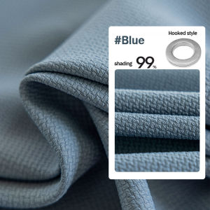 LUXU 1PC Thick Blackout Curtain Plain Kurtina Makapal Ring Curtain For Windows Aesthetic