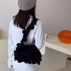 Ladies HandbagSling Bag(3D Flower al Cut Handbag)Shoulder BagReady Stock Leather