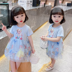 Christmas Dress for Girls Frozen Elsa Cosplay Tutu Princess Dress Cute Beautiful Gift Korean Cotton