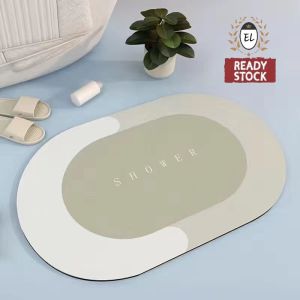 Anti-Slip Fast Dry Soft Diatomite Floor Mat Bathroom Carpet Toilet Rug/Tikar Lantai/Permaidani Tandas