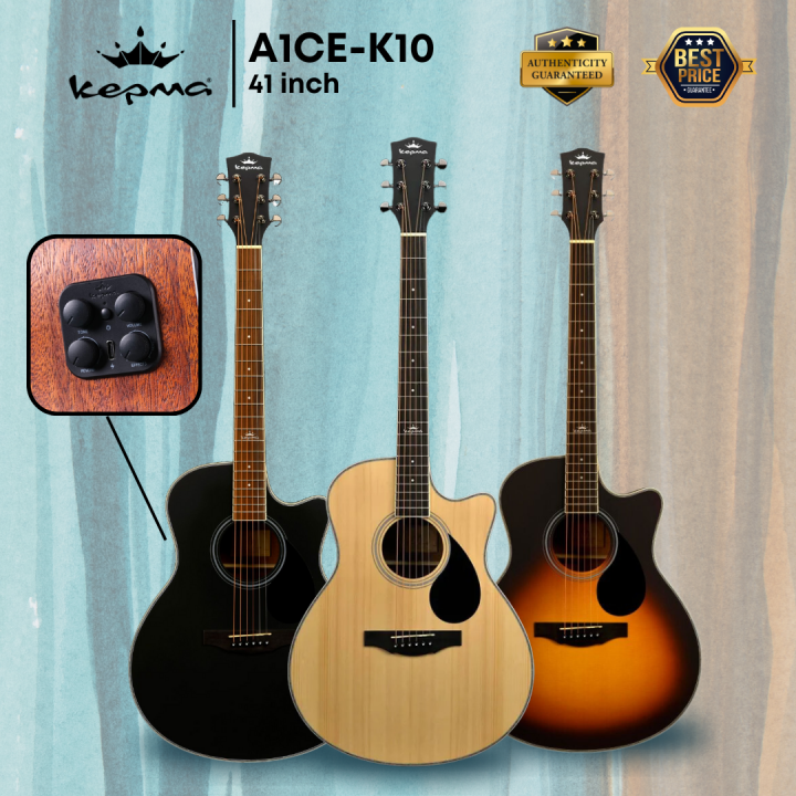Kepma A1CE 41 inch Grand Auditorium Acoustic Guitar with AcoustiFex® K ...