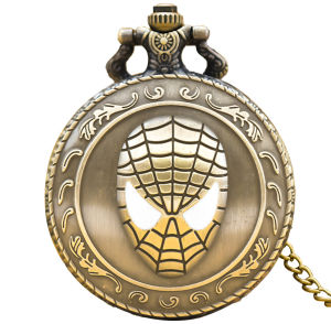 Retro Spider Pocket Watch Anime Quartz Pendant Watch for Men and Women Fashion Accessories Childrens Holiday Gifts
