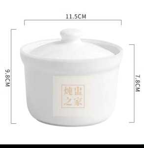 2PCS Hot Sale Ceramic Food Storage Jar Cooking Stew Pot with Lid 400 ML Household Non-Stick steaming pot Stewed soup