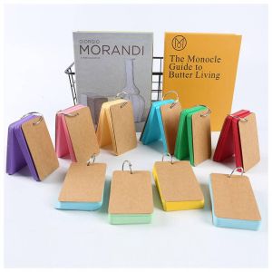 50 Sheets Iron Ring Handwritten Memo Hard Blank English Word Card Loose-leaf Memo Memory Card