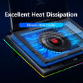 Llano Laptop Cooling Pad Equipped USB Powered Cooler Turbo-Fan Rapid Cooling Gaming Laptop With Adjustable Brackets Suit for the 13-21 inch Laptop. 