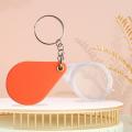Pocket Magnifying Glass Small Handheld Folding Keychain Magnifier Portable Orange Magnifying Lens for Old People Home Magnifier for Inspection Reading economical. 