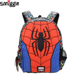 Australia Smiggle Original Childrens Schoolbag Boys Cool Backpack Cartoon Spider With Rain Cover Kids Bags 14 Inches