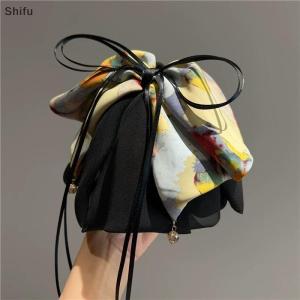 [ShiFu] Elegant Women Large Bow Hair Claw Fashion Multi-layer Big Bowknot Barrettes Hairpin Multi-color Ponytail Clip Hair Accessories