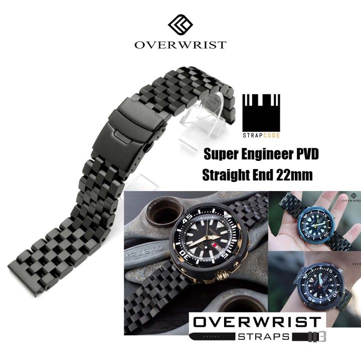 สายนาฬิกา strapcode super engineer II pvd straight end 22mm Lazada.co.th