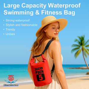 Dry Bag Ocean Pack Tas Ransel Selempang Travel Hiking Pantai Olahraga Fitness Pancing Pelampung Renang Anti Air Waterproof 5L Liter