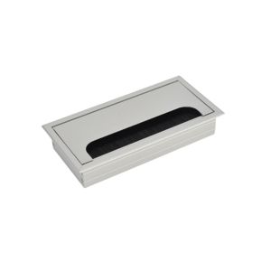 Multiple Sizes Office Hardware Matt Rectangle Wire Cable Grommet Aluminum Square Table Desk Grommet