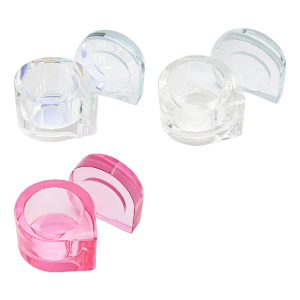 Dappen Dish for Acrylic Nails Monomer Dish with Lid Acrylic Nail Brush Cleaner Holder Thicken Glass Dish Cup