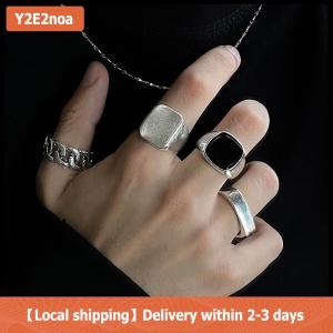 【Local shipping】 1Set Fashion Creative Punk Poker Joker Rings For Men Retro Personality Goth Skeleton Couple Rings Jewelry Accessories Gifts