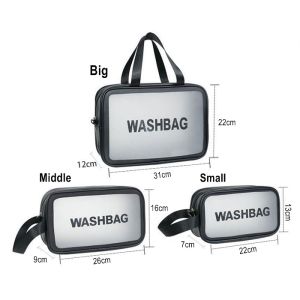 Makeup Bag INS Large-Capacity Portable Travel Wash Bag Transparent Waterproof for Skin Care Toiletries Storage