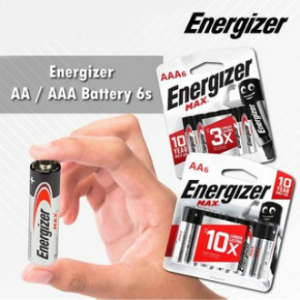 Energizer Max Battery 6 Pack AA and AAA Batteries - Long-Lasting Power and Performance