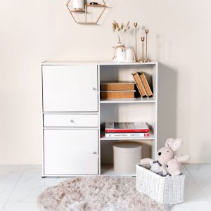 Uni Home - Lemari Susun | Rak Buku Serbaguna [5 Rak 1 Laci] RB 12