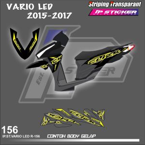 VARIO LED 2015 - 2017 (COD) STIKER STRIPING MOTOR HONDA VARIO 125 LED 2015 - 2017 - STIKER LIST GRAFIK SIMPLE WARNA VARIASI DESAIN RACING HOLOGRAM DAN TRANSPARAN BISA COD IP.KODE R-156