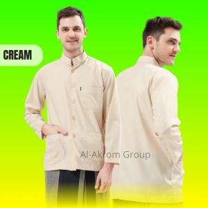 Baju Koko Haibah PREMIUM Model Ammu Polos Lengan Panjang Bahan Katun Spun Untuk Remaja dan Dewasa