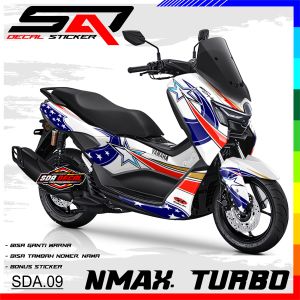 Decal Sticker Full Body NMAX TURBO 2024 Premium Racing Skotlet Variasi SDA.09