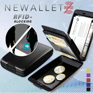 Multifunctional aluminum wallet card holder fashionable yellow multifunctional