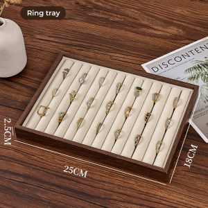 [SG] Wooden Jewelry Storage Box Tray Necklace Bracelet Earrings Fashionable Organizer Multi-Functional Jewelry Display Tray
