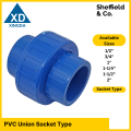 XINGDA PVC Union, Socket type (1/2" , 3/4" , 1" , 1-1/4" , 1-1/2" , 2"). 